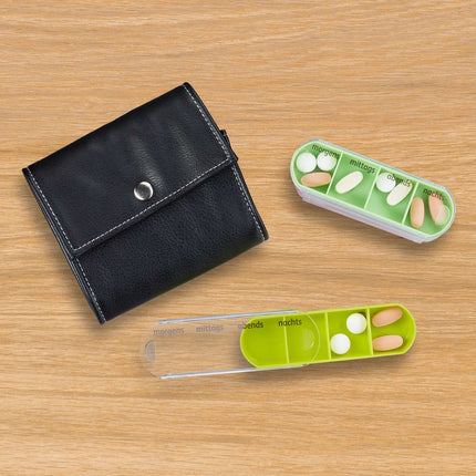Tablet box with pocket 7 days 4 compartments