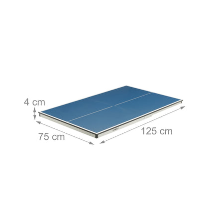 Table tennis table for indoor use in blue