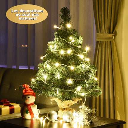 Tabletop Artificial Christmas Tree, 60 cm, Battery, 67 Branches