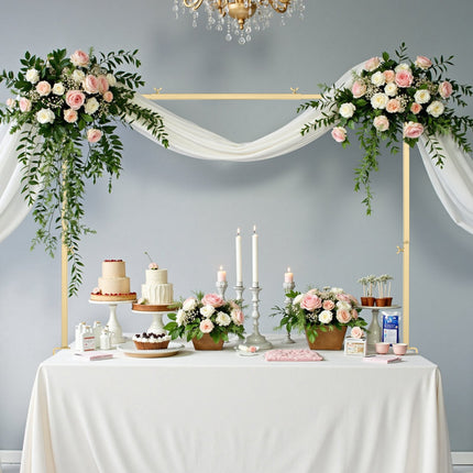 Tabletop Balloon Arch Stand With Clamps, Adjustable, Gold