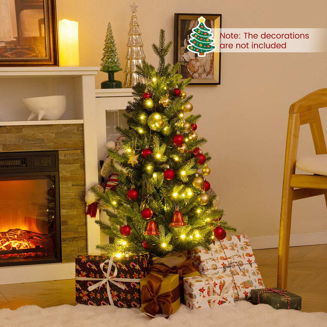 Tabletop Christmas Tree, 3 Ft, Battery-Operated, 50 Warm LED