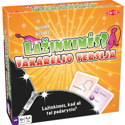 Tactic Board Game Wanna Bet? Party (In Lithuanian Lang.)