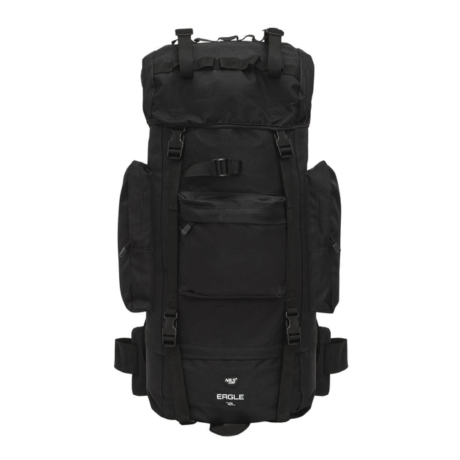 Tactical Backpack, 70L, Black, Heavy-Duty