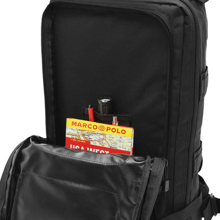 Tactical Backpack, Black, 45L Capacity