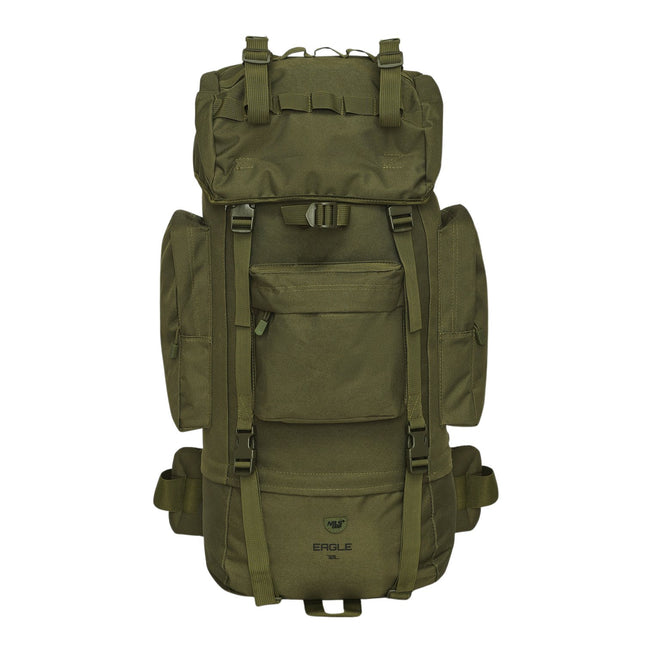 Tactical Backpack, Eagle Green, 70L Capacity
