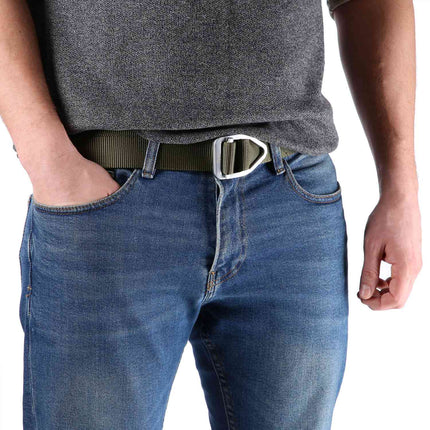 Tactical Belt, Green, 125cm, Durable Nylon