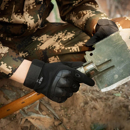 Tactical Gloves, Black, XL, Durable Material