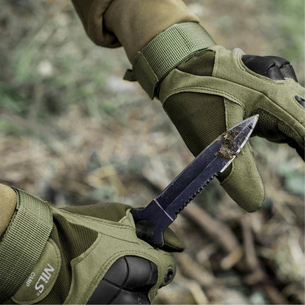 Tactical Gloves, Green, Large, Durable Material