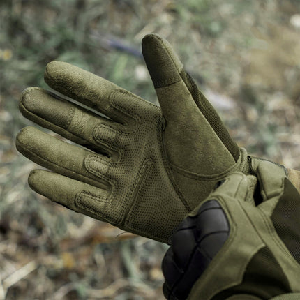 Tactical Gloves, Green, Large, Durable Material
