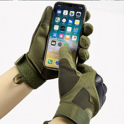 Tactical Gloves, Green, Large, Durable Material
