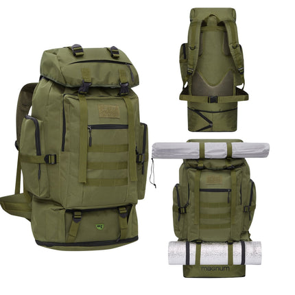 Tactical Green Backpack, 100L Capacity