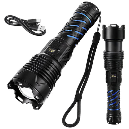 Tactical LED Flashlight 1500lm, Rechargeable, Waterproof