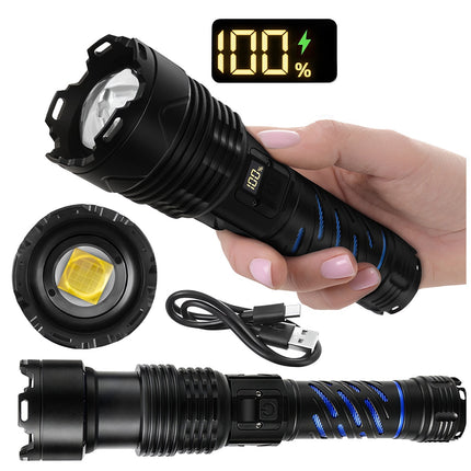 Tactical LED Flashlight 1500lm, Rechargeable, Waterproof