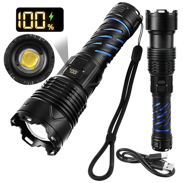 Tactical LED Flashlight 1500lm, Rechargeable, Waterproof