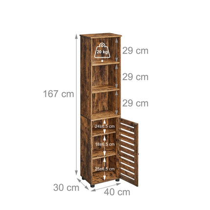 Tall Bathroom Cabinet with Adjustable Shelves