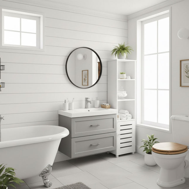 Tall Bathroom Cabinet with Adjustable Shelves