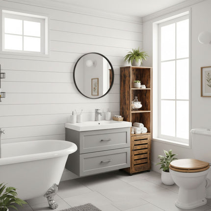 Tall Bathroom Cabinet with Adjustable Shelves