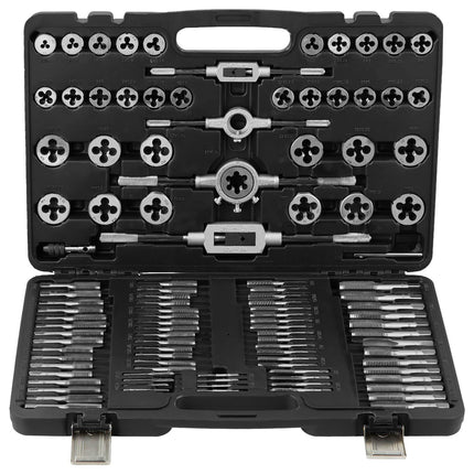 Tap and Die Set, 110-Piece Metric M2–M18, Case