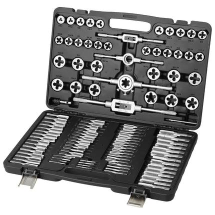 Tap and Die Set, 110-Piece Metric M2–M18, Case