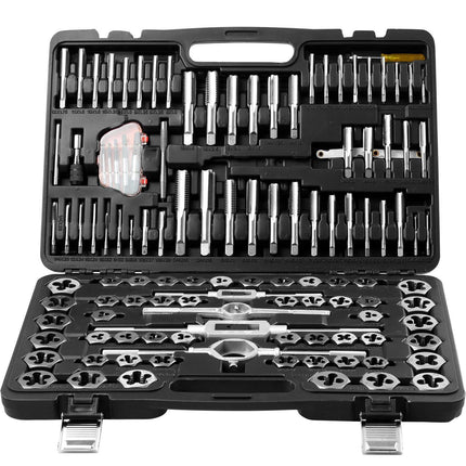 Tap and Die Set, 116-Piece Metric & SAE, Bearing Steel