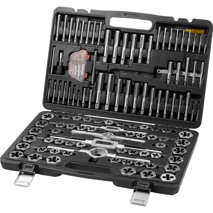 Tap and Die Set, 116-Piece Metric & SAE, Bearing Steel