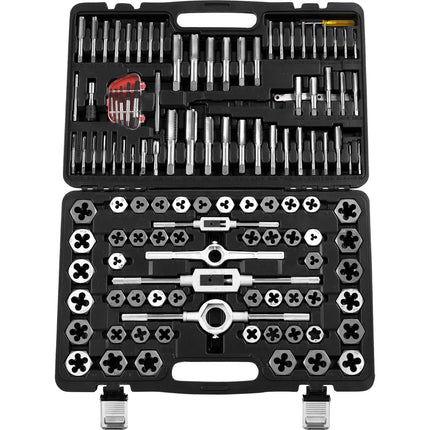 Tap and Die Set, 116-Piece Metric & SAE, Bearing Steel