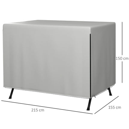 Waterproof UV-resistant garden furniture Tarpaulin cover, rectangular, 215x155x150 cm