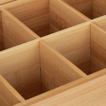 Tea box in bamboo 10 compartments