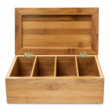 Tea box in bamboo with 4 compartments
