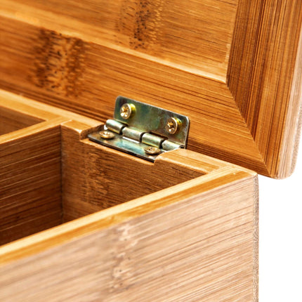 Tea box in bamboo with 4 compartments