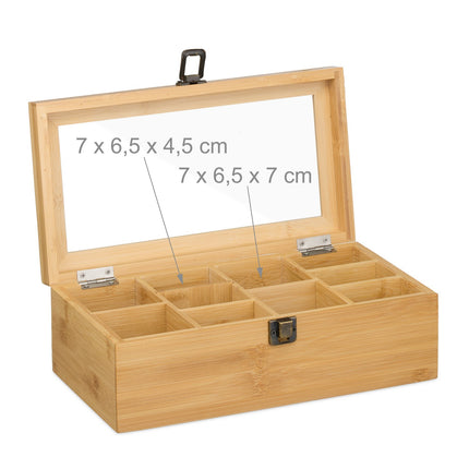 Tea box with 10 compartments
