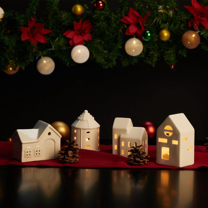 Tea house in white ceramic