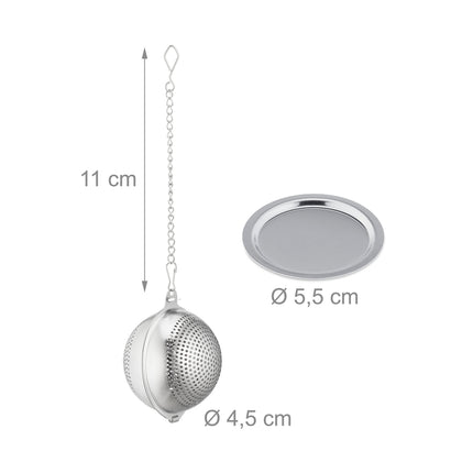 Tea maker in stainless steel, set of 2
