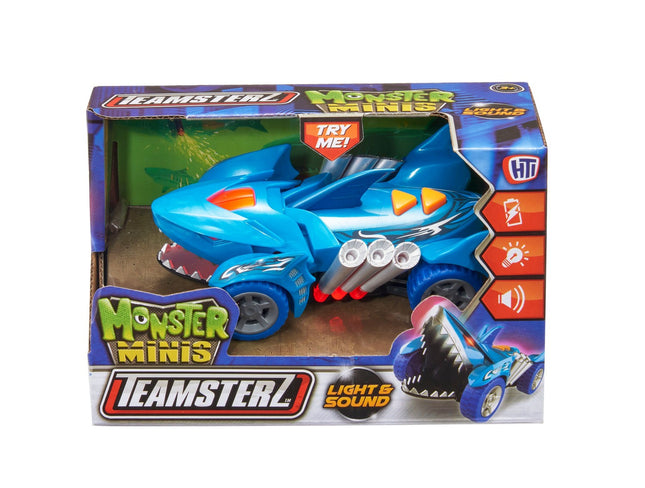 Teamsterz Mighty Machine Shark Car With Light And Sound, 12,5 Cm