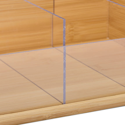 Tea organizer 4 compartments bamboo