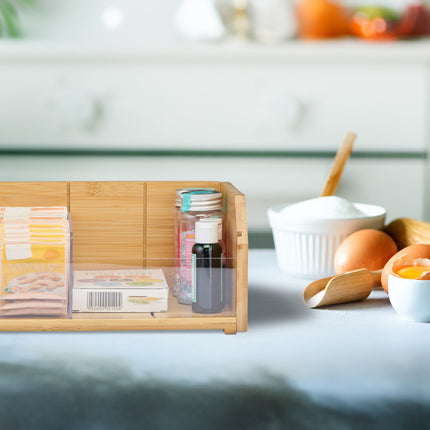 Tea organizer 4 compartments bamboo