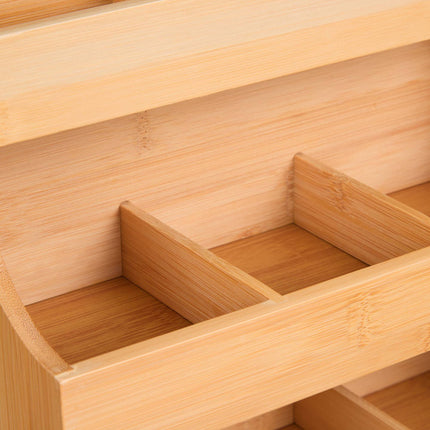 Tea organizer 9 compartments bamboo