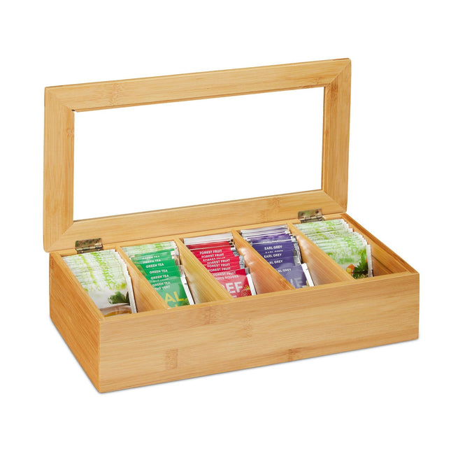 Teask in bamboo 5 compartments