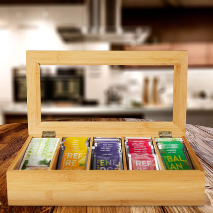 Teask in bamboo 5 compartments