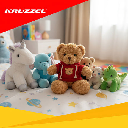 Teddy Bear 30cm, Soft Plush Toy for Kids, Light Brown