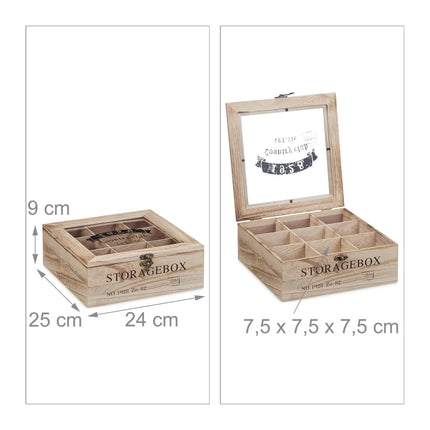 Tedosa in wood 9 compartments