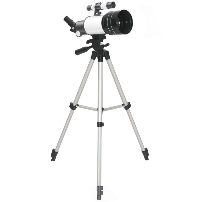 Telescope with 70 mm Lens, Adjustable Tripod, Silver