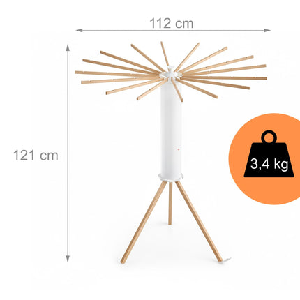Telescopic Octopus Clothes Dryer, 16 Rods, Beech Wood
