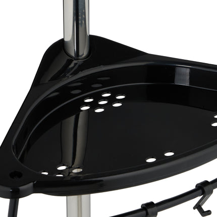 Telescopic Shower Caddy, Height-Adjustable with 4 Baskets