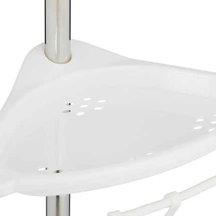 Telescopic Shower Caddy, Height-Adjustable with 4 Baskets