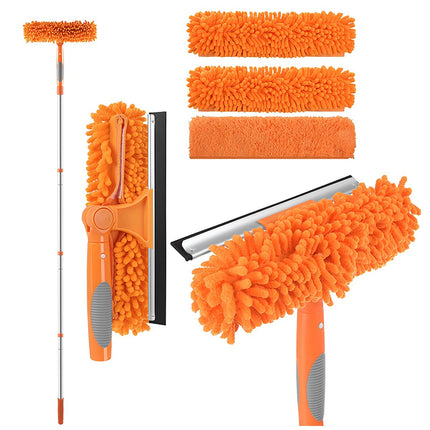 Telescopic Window Cleaner 1.8m, 3-in-1 Set with Squeegee