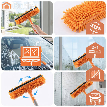 Telescopic Window Cleaner 1.8m, 3-in-1 Set with Squeegee