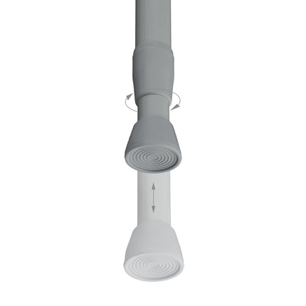 Telescopic bar in stainless steel, gray