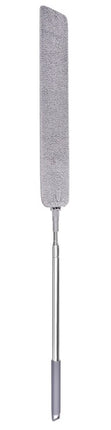 Telescopic dust brush with two attachments