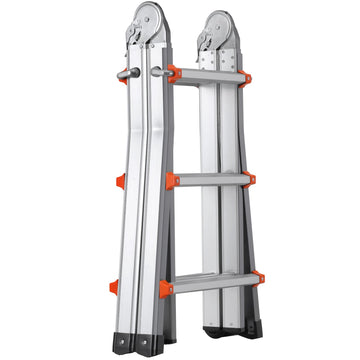 Telescoping A-Frame Ladder – 11 Ft Aluminum, 330 Lb Load